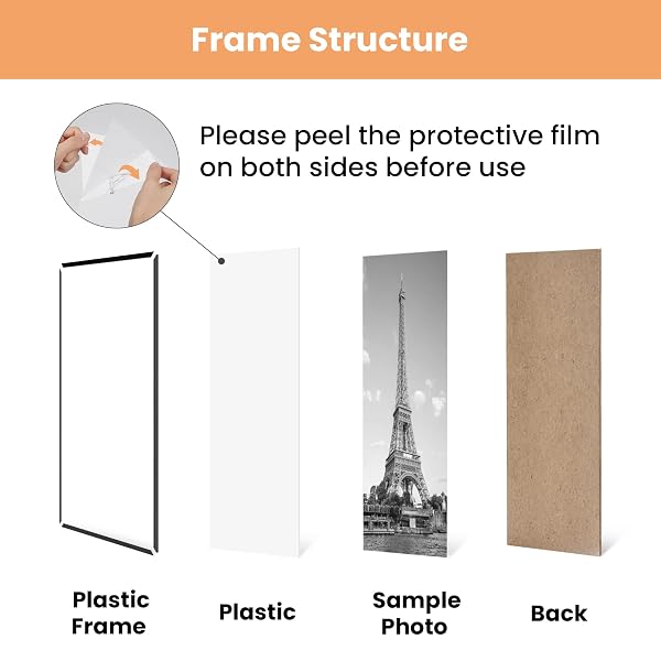 UPSIMPLES 16X20 PICTURE FRAME BLACK 3 PACK, SCRATCH-PROOF POSTER FRAMES 16 X 20 FOR PHOTO GALLERY – SLIDE-IN STRIPS, HORIZONTAL OR VERTICAL WALL MOUNTING