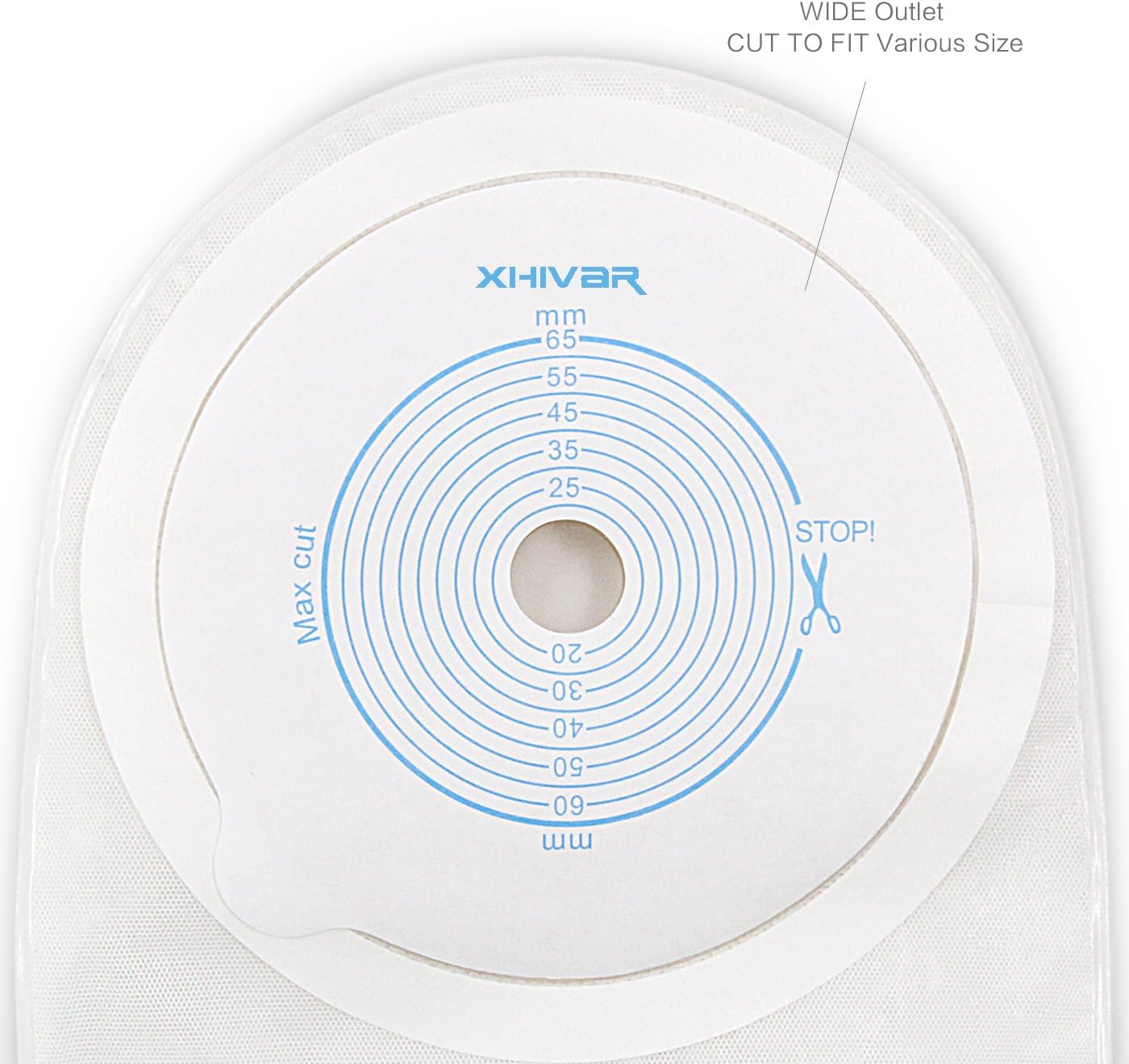 XHIVAR Ostomy Colostomy Supplies 1-Piece Premium Medicals Twist-tie Closure Ostomy Bag Colostomy Pouch One-Piece System, Box of 10: Health & Personal Care