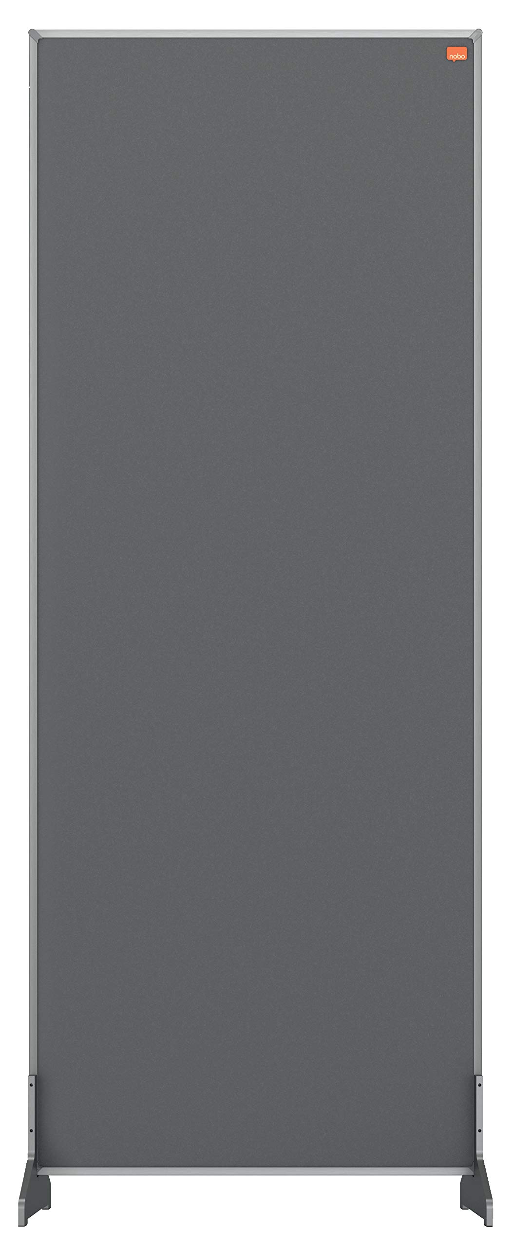 Nobo Impression Pro 1.8 m High Desk Divider, Felt Surface, Grey, 400 x 1000 mm, 1915504