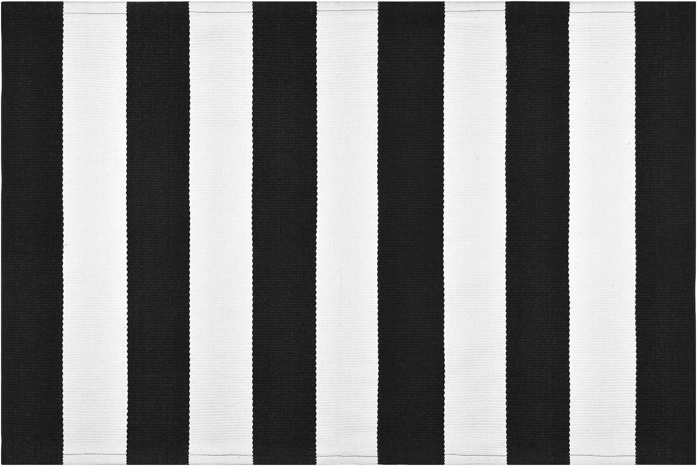 VERTKREA Black and White Striped Area Rugs, Stripe Area Rug, Woven Floor Mat for