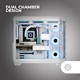 Mars Gaming MC-3TCORE Custom ATX Case Triple Tempered Glass White view 3