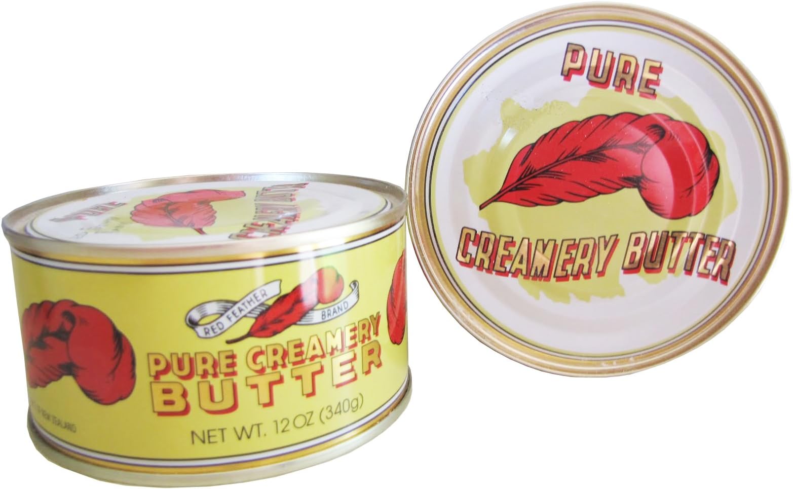 Red Feather Pure Canned Butter -2 Cans of 12oz Each - Great For Survival Earthquake Kit