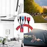 Amuvec 4 in 1 USB Charging Cable 3A Nylon Braided for Phone USB C Micro view 6