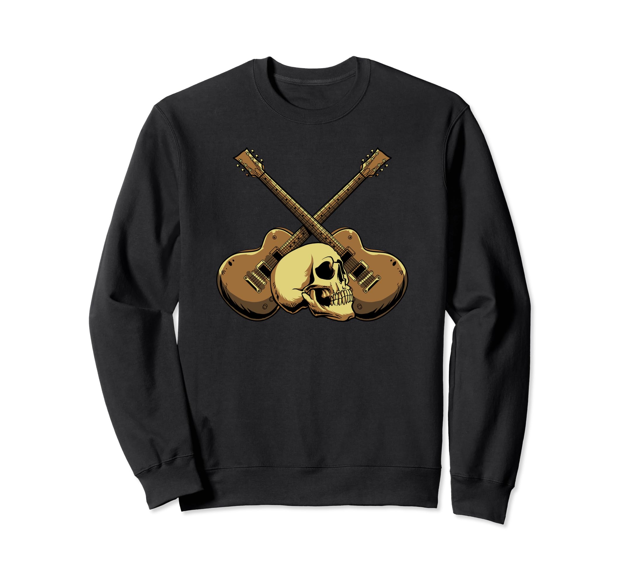 Electric Guitar Musician - E-Guitar Skull Rock Guitarist Sweatshirt