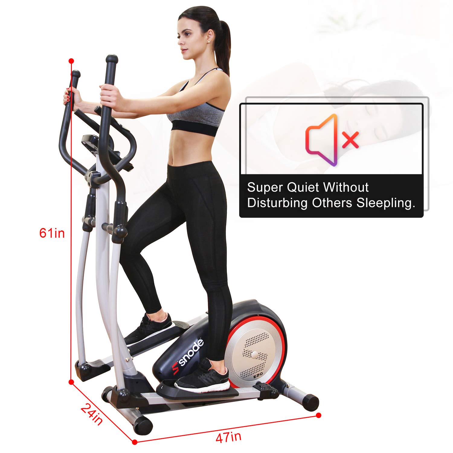 SNODE E20I Programmed Elliptical Exercise Machine, Eliptical Machine