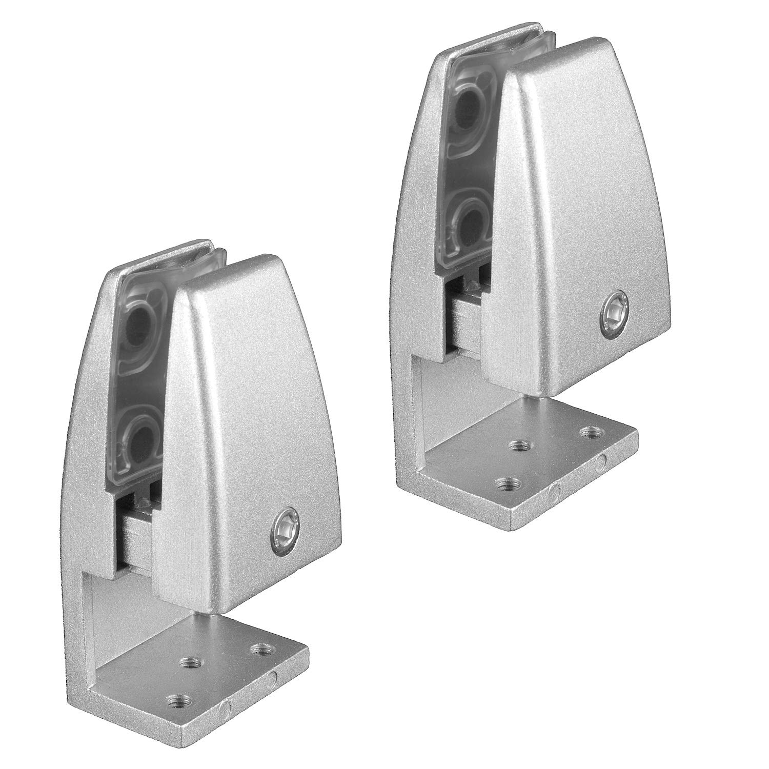 iMount SEM02 2pcs Slim Edge-mount Brackets for Desk Top Privacy Screens/Dividers - Silver
