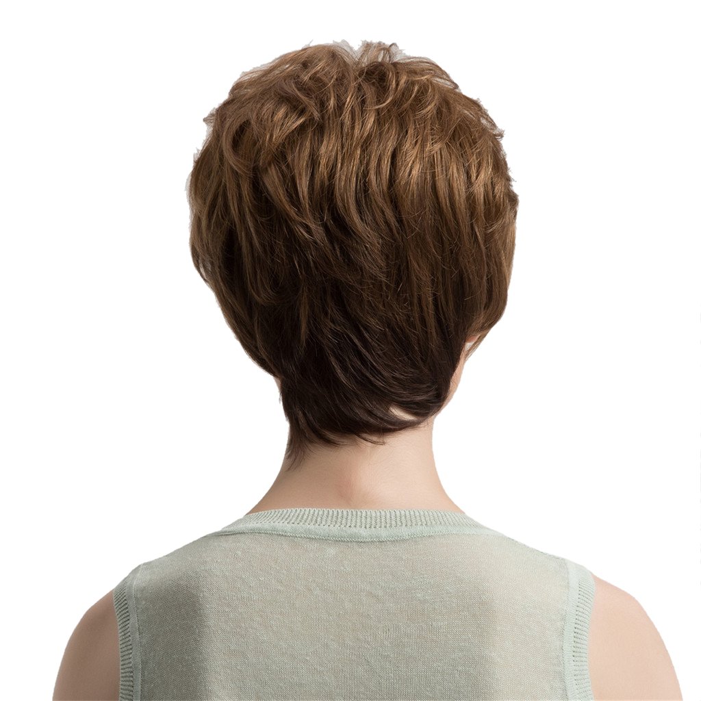 Magideal 10 Inches Natural Brown Short Curly Hair Wigs Layered