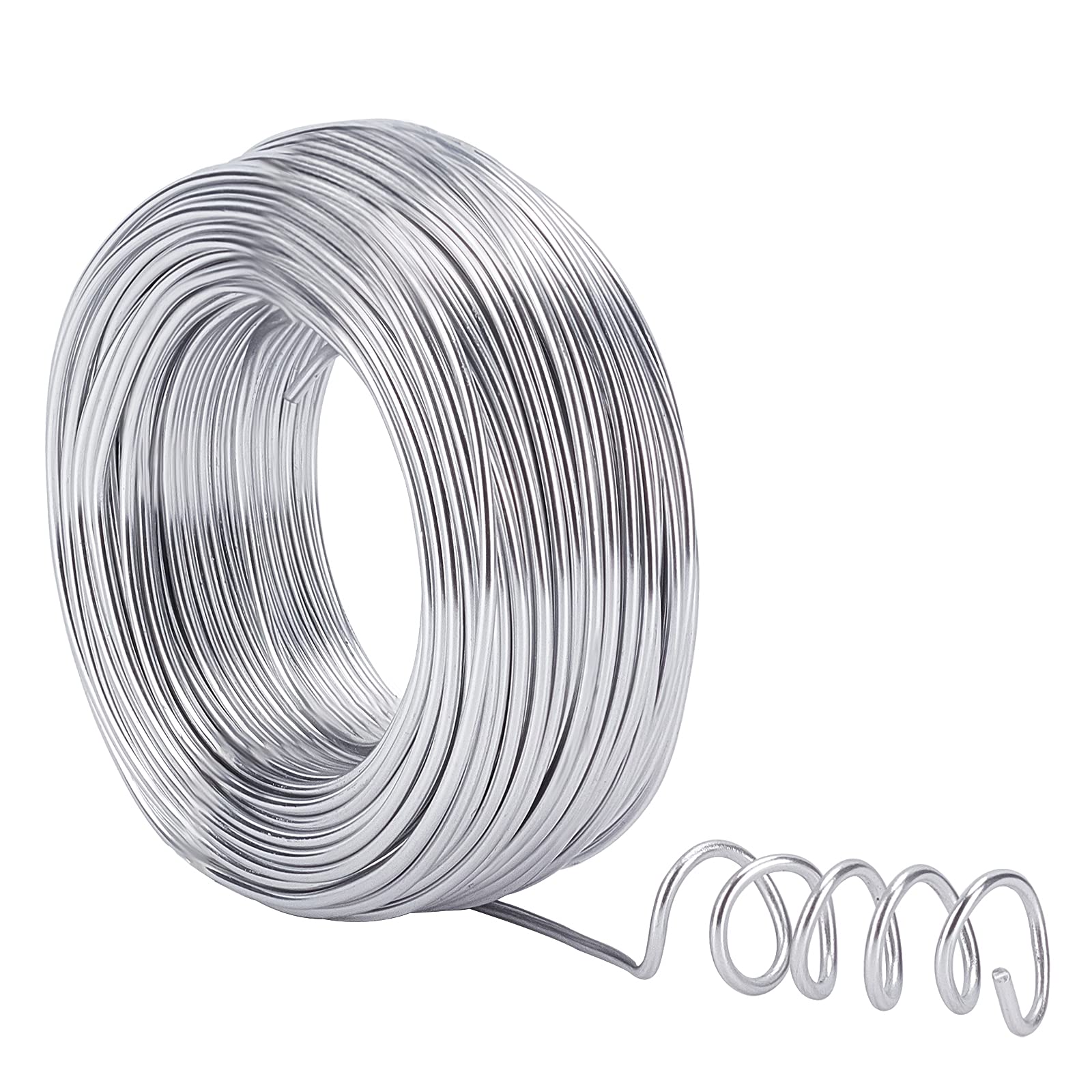 NBEADS 1 Roll Aluminum Wire, 35m Silver Aluminum Modelling Craft Wire for Jewellery Craft, Modelling Making, Armatures and Sculpture, 2.5mm(10 gauge) in Diameter