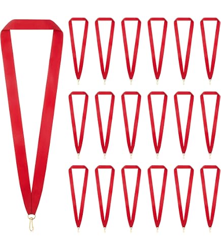 Berlune 100 Pcs Award Ribbons With Snap Clips | Blue Medal Lanyards For Competitions | Sports Party Achievement Ribbons | Blank Neck Ribbons