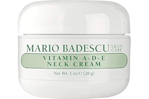 Mario Badescu Vitamin A-D-E Neck Cream for All Skin Types |Neck Cream that Firms and Hydrates |Formulated with Rice Bran Oil & Vitamin A and E|1 Ounce