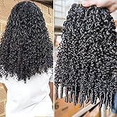 Burmese Curly Clip in Hair Extensions Human Hair 3C4A Lace Clip in Human Hair Extensions 7pcs 120g/set Spirally Curly Classic Clips Ins Real Human Hair Extension Full Head For Black Women 16 Inch