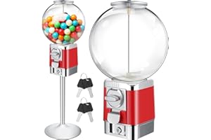 Simgoing Vending Machine with Metal Stand Capsule Vending Machines Commercial Coin Gumball Machine Cent Coin Operated Candy Dispenser Gumball Machines for Business or Home