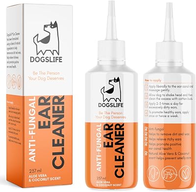 DogsLife Dog Ear Cleaner Natural Coconut Aloe Ear Wash 100%