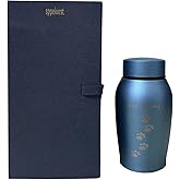 Pet Urn for Dogs and Cats Ashes, Loving Pet Ashes Keepsake, Vase Style Cremation Urns for Cats, Dog Urns Square (Blue)