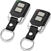 2 for LiftMaster Chamberlain Craftsman Garage Door Opener Remote | 2-button keychain remotes, easy setup, replace 893LM,893MAX,373LM,973LM, fit Yellow,Purple,Red/Orange, Green Learn Buttons