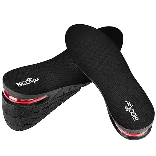 ERGOfoot Height Increase Insoles for Men Women, 4-Layer Adjustable  Invisible Shoe Lifts Height Boosters, Fits Dress Shoes Casual Footwear  Height