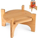 FUREEY Drink Dispenser Stand, Beverage Dispenser Stand, Fit Max 8.66 Inch Diameter of Glass Drink Dispenser, Water Jugs, Water Pitcher and Containers, Natural Bamboo Wood