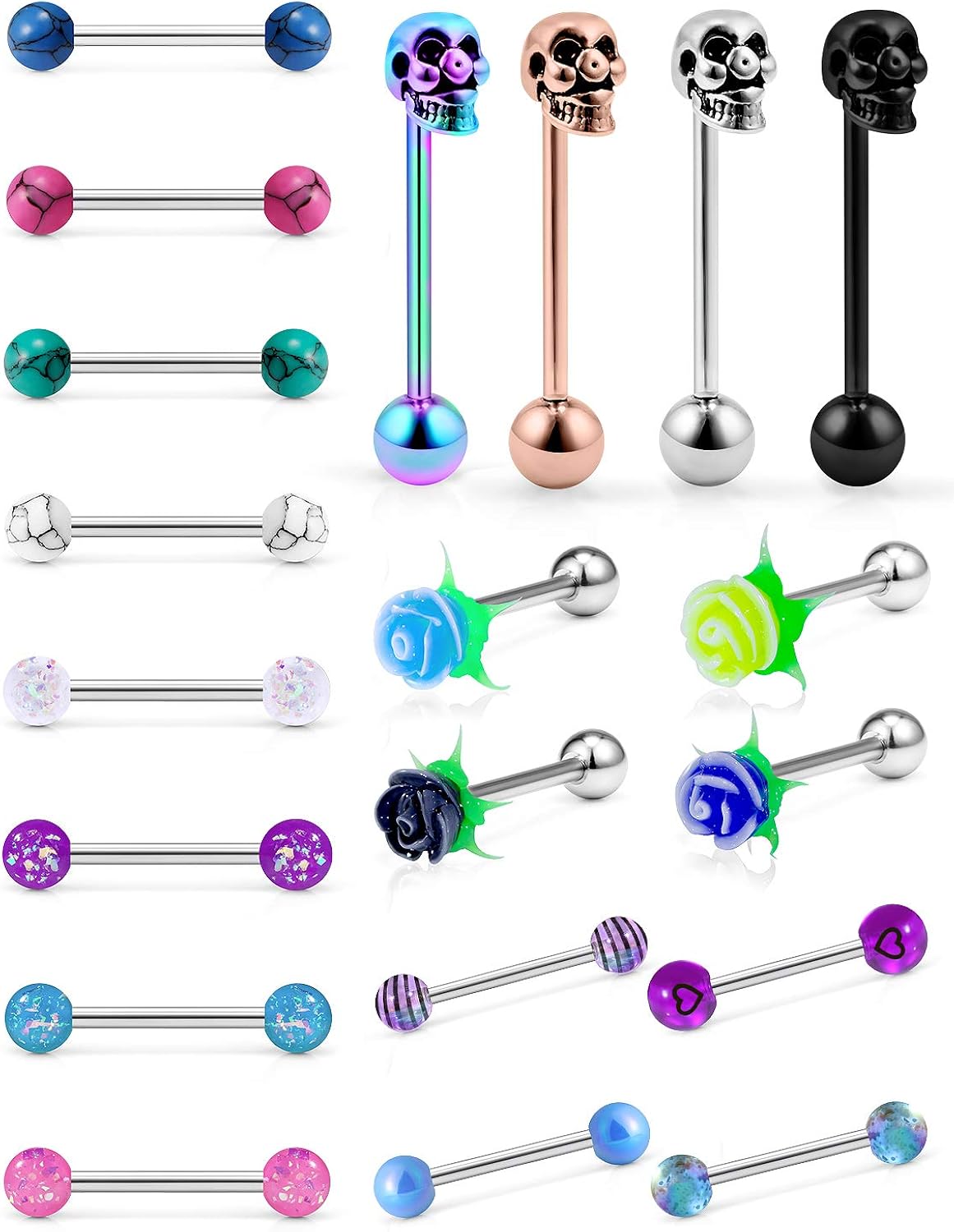 Leiainely Tongue Rings for Women Tongue Ring Tongue Piercing Jewelry Tongue Rings