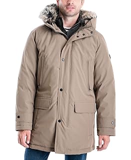 michael kors parka mens grey