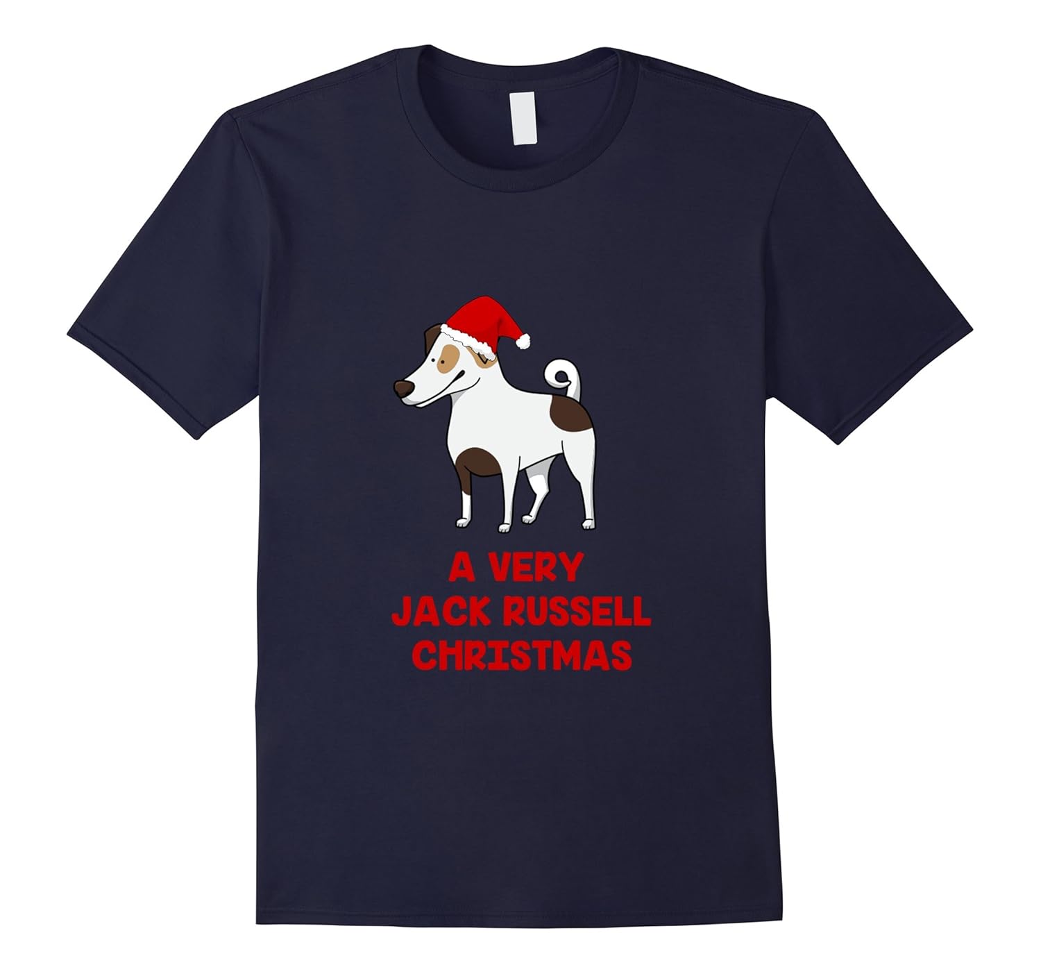 A Very Jack Russell Christmas Pet Dog Santa Hat T-Shirt-ANZ