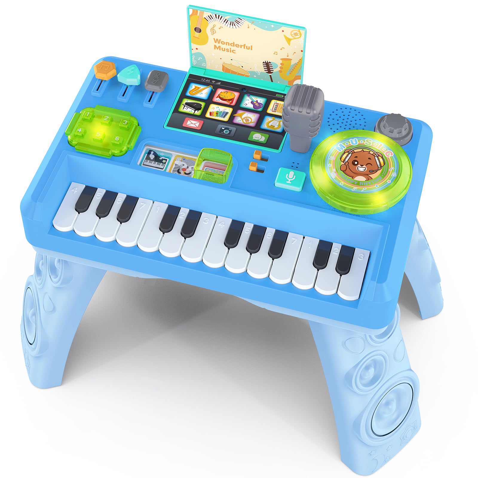 Photo 1 of Baby DJ Table for Toddlers 1-3, Baby Musical Piano Toys 6-9-12-18 Months Toddler Activity Learning DJ Mixing Table with Music & Light Educational Toy for 1 Year Old Boy Girl First Birthday Infant Gift