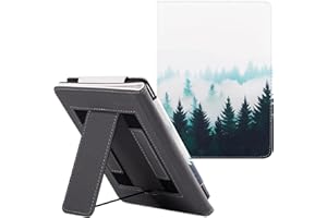 BOZHUORUI Case for Older 6" Kindle Paperwhite 5th/6th/7th/10th Generation (2012-2018 Release) | Built-in Stand & Hand Strap | with Sleep/Wake | Lightweight PU Leather Sleeve Cover (Forest)