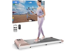 LACUFFY Walking Pad, Under Desk Walking Pad Treadmills for Home/Office, Mini Walking Pad for Home, 2 in 1 Walking Portable Desk Treadmill with Remote Control&LED Display