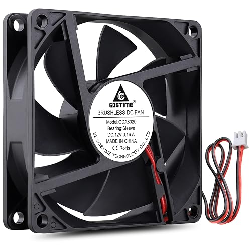 GDSTIME 80mm x 20mm 8020 12V DC Brushless PC Case Cooling Fan 2Pin for ...