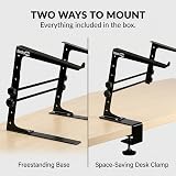 RockJam RJLP1 Adjustable Desk Mounted Laptop Stand DJ Controller Stand Black view 5