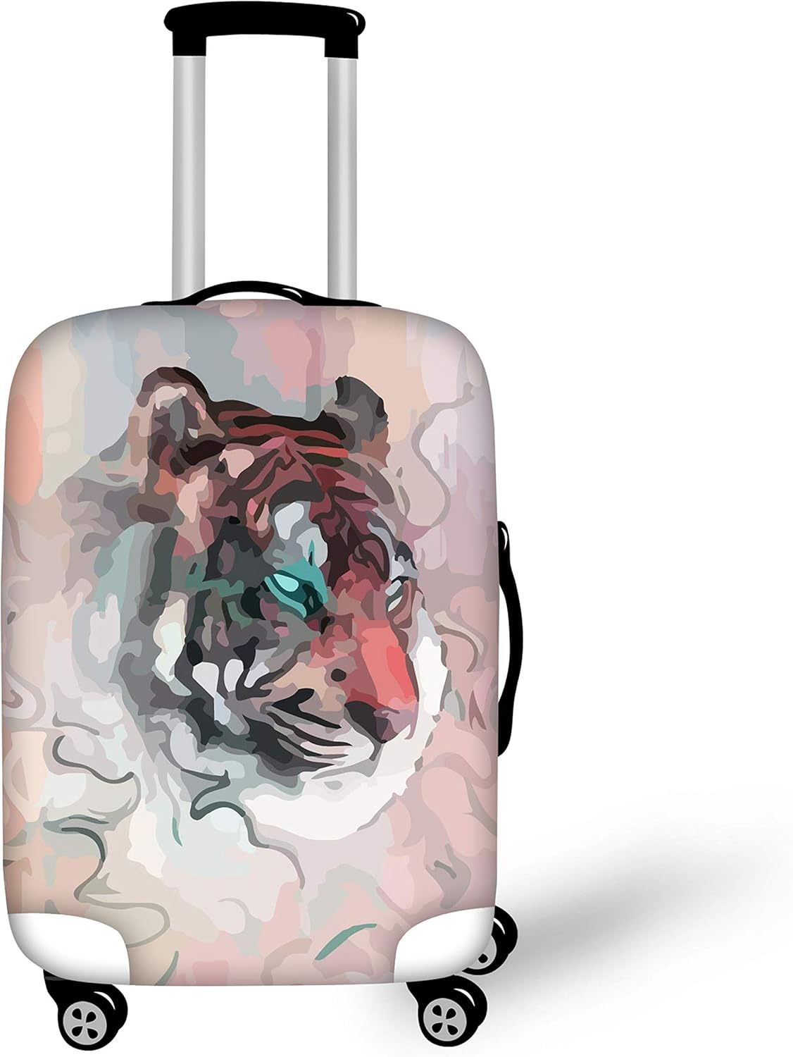 tiger print suitcase