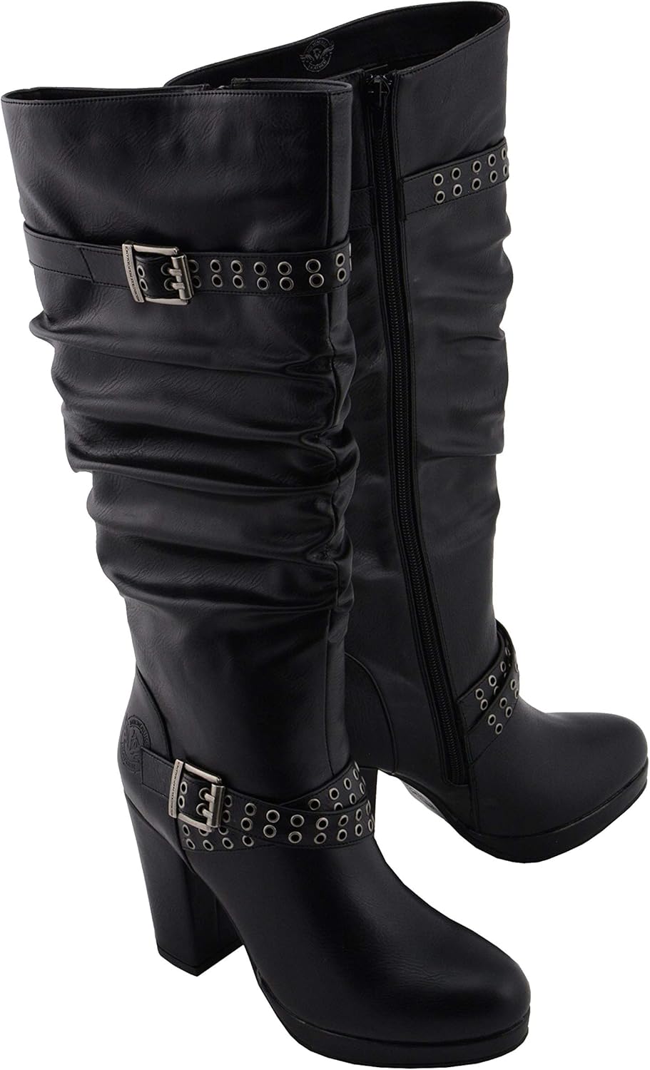 black platform tall boots