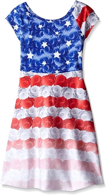 womens red white and blue sundress