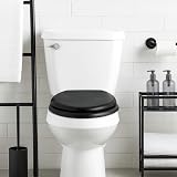 Beldray LA032355BLKFEU7 Wooden Oval Toilet Seat with Lid Black Stainless Steel view 3