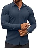 COOFANDY Men's Wrinkle Free Dress Shirts Muscle Fit