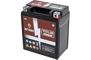 Battanux YTX7L-BS Battery & Motorcycle Battery, Sealed SLA/AGM 12V7Ah ATV/UTV/Snowmoble/Motor bike Battery Maintenance Free & No tools for installation & Advanced Technology & Environmental