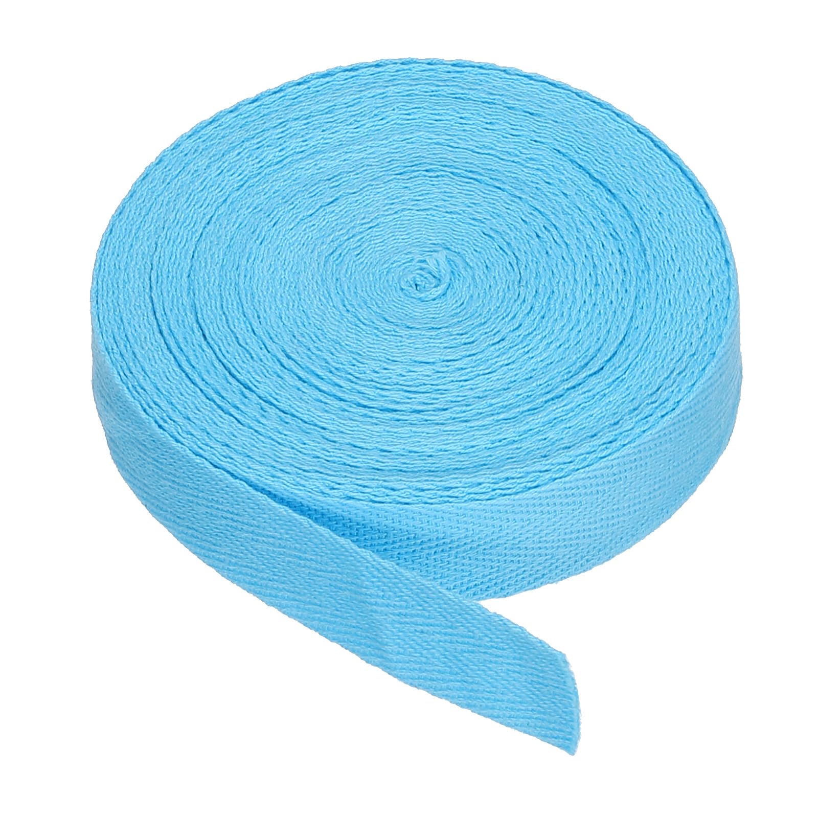 PATIKIL Cotton Twill Tape 20mm(3/4") 9m(10 Yards) Cotton Ribbon Bias Binding Tape Herringbone Webbing Trim for Sewing Gift Wrapping Craft DIY Blue — image 1