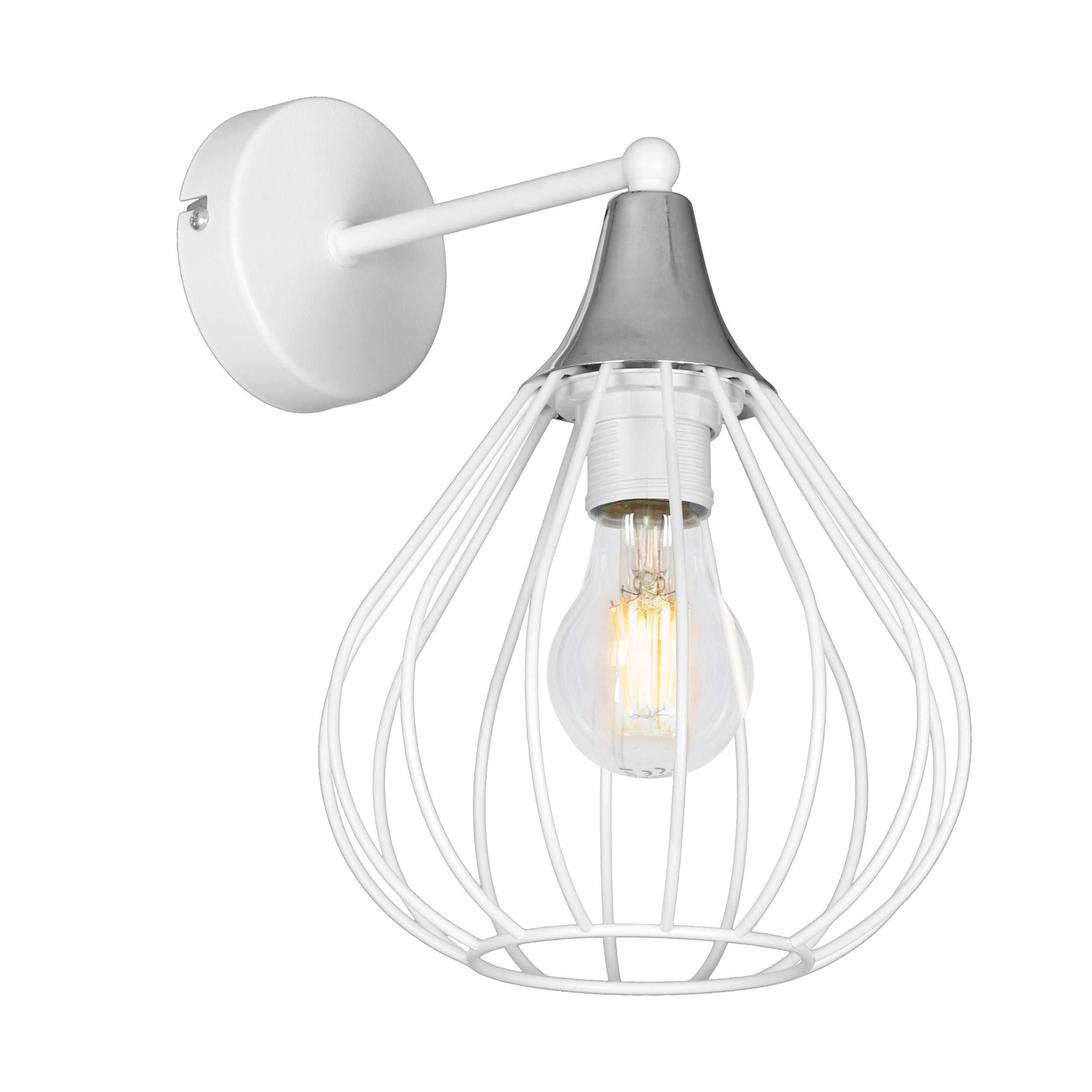 Homemania White Chrome Metal Wall Light