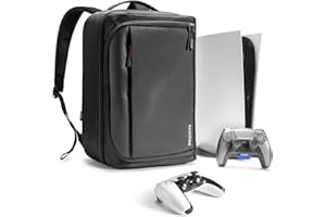 tomtoc Travel Backpack, Protective Carrying Case Storage Bag Console, Headset, 2 Game Discs, Controller, Charging Station