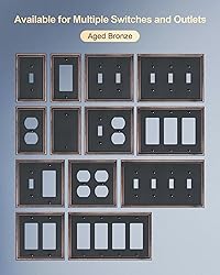 TREEWELL 2-Pack Triple Toggle Light Switch Cover