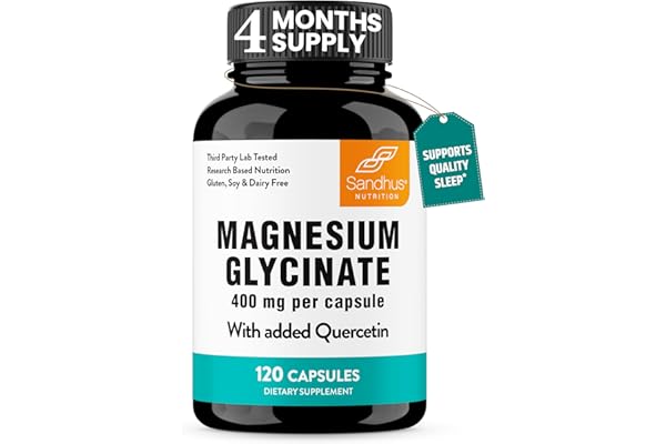 Magnesium Glycinate 400mg Capsules with Quercetin