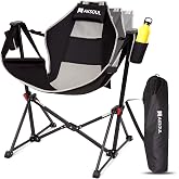 AKSOUL Hammock Camping Chair Swinging: Foldable &amp; Portable Swing Chairs with Storage Bag - 265lbs Adult Weight Capacity - Folding Rocking for Lawn Camp Stargazer Outdoor