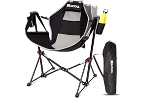 AKSOUL Hammock Camping Chair Swinging: Foldable & Portable Swing Chairs with Storage Bag - 265lbs Adult Weight Capacity - Folding Rocking for Lawn Camp Stargazer Outdoor