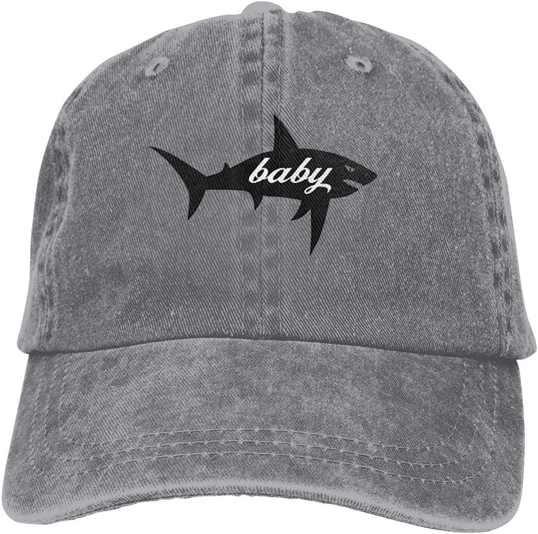 Mens Vintage Adjustable Casquette Design Baby Shark Matching Family Fashion Baseball Cap Hat, Red