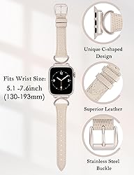 Minyee Leather Bands Compatible with Apple Watch