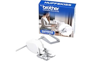 HUFFEKISS Walking Foot for Brother Sewing Machine – Heavy Duty Even Feed Foot for Quilting, Thick Fabrics & Leather – Perfect for Quilters, DIY Enthusiasts & Professional Tailors -White