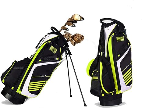 Amazon Co Jp 男性用および女性用のゴルフスタンドバッグ軽量ゴルフキャリーバッグは アクセサリー用の複数の多機能収納 ポケットを備えた完全な14ストロークのゴルフクラブセットを格納します グリーン ホーム キッチン