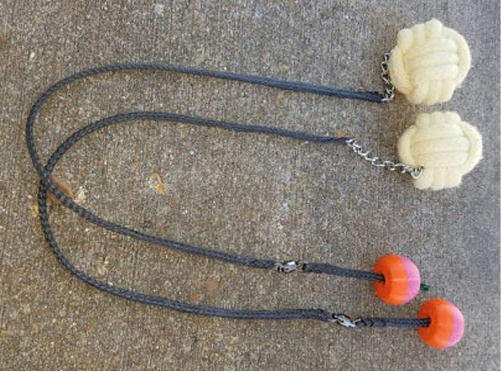 Mini-Orb Fire Poi with Technora Tether