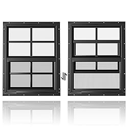 WRISIN 2 Pack Shed Windows 18" W x 23" H Flush