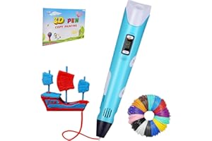 3D Pen for Kids 3D Printing Pen Stylo 3D Doodler Pen 3D Drawing Pen 3D Writing Pen Fun Toys Gift for Kids Include 12 Colors P