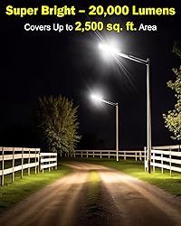 Engrepo Solar Street Lights Outdoor, 20000lm IP65